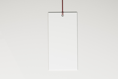 Blank price tag on white background. Shop, sales and trade concept. Mock up, 3D Renderingの写真素材