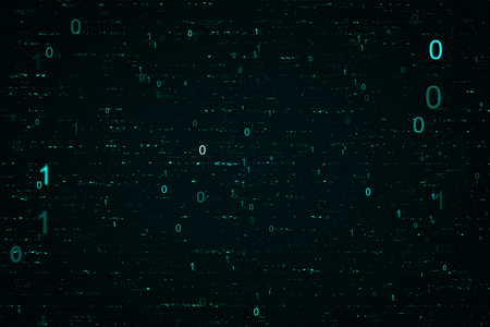 Creative dark binary code background. Computing and hacking conceptの写真素材