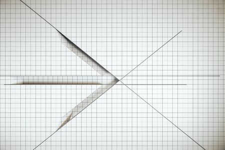 Creative arrow on concrete grid background. Growth and development concept. 3D Renderingの写真素材