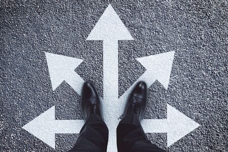 Different direction and leadership conceptの写真素材