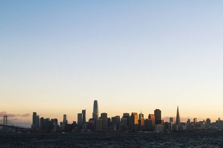 Beautiful San Francisco skyline background. Urban and travel concept の写真素材