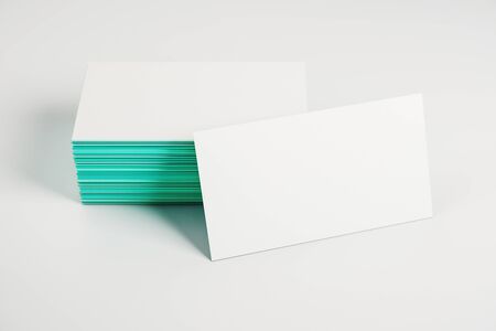 Business card isolated on white background. 3D Renderingの写真素材
