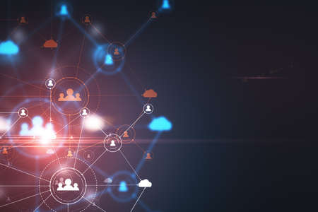 Abstract HR interface. Human resources and analytics concept. 3D Rendering