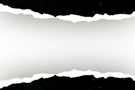Torn black paper page with empty space for text. Art and design concept. 3d rendering
