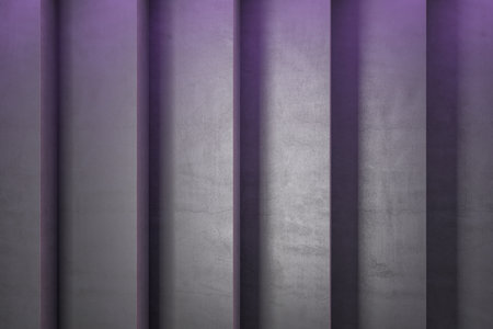 Top view of purple concrete staircase. Design and art concept. Mock up. 3D Renderingの写真素材