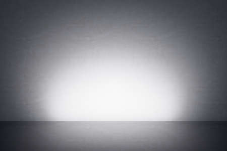 Empty concrete wall backdrop with spotlight. Mock up, Art and presentation concept. 3D Rendering