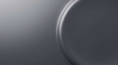 Stylish black empty wallpaper with volumetric circle part. 3D rendering, mock upの写真素材