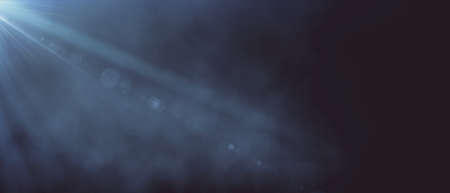 Abstract dark background with smoke and ray of light. Mock up