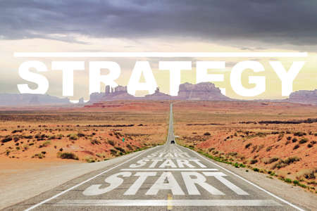 Sunny road to success, start up and strategy concept