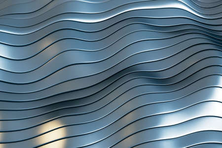 Creative abstract gray wave backdrop. Design and innovation concept. 3D Rendering
