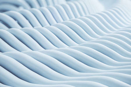 Abstract white swirl backdrop. Design, abstraction and creativity concept. 3D Renderingの写真素材