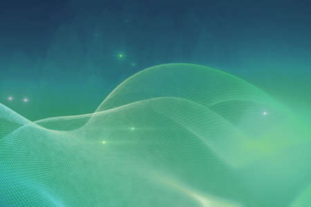 Futuristic blue digital wave texture. Landing page, technology and future concept. 3D Renderingの写真素材