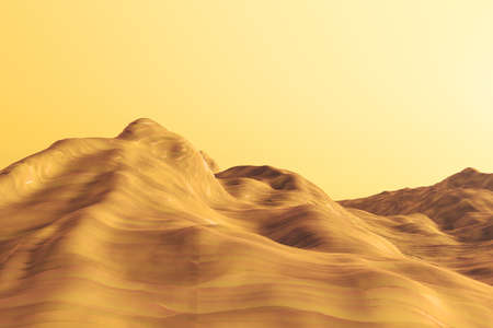 Abstract sand landscape backdrop with mock up place. Nature concept and 3D Renderingの写真素材