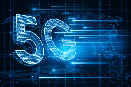 Wifi wireless internet connection and global network of high speed innovation data transfer speed...