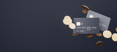 Cashback concept with empty space. 3D Renderingの写真素材