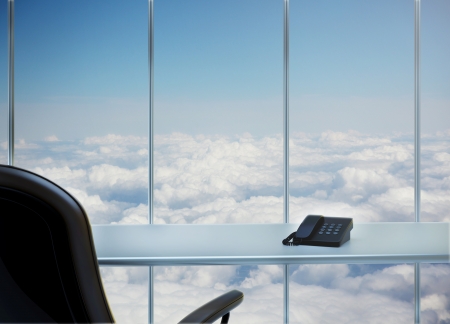 view from office to cloudsの写真素材