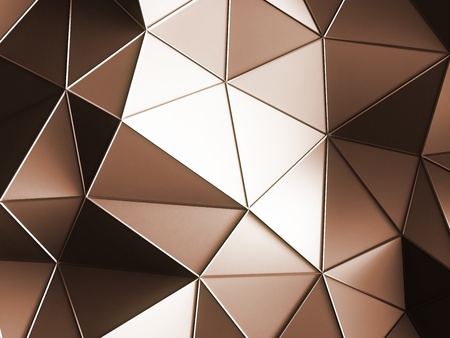 3d  abstract brown crystas background