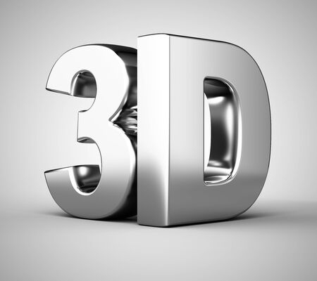 3d silver symbol on white background
