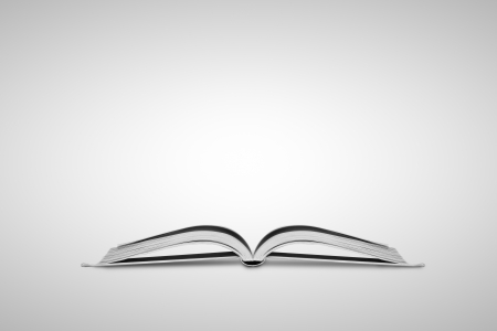 3d render open white bookの写真素材