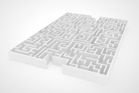 white labyrinth on white backgroundの写真素材