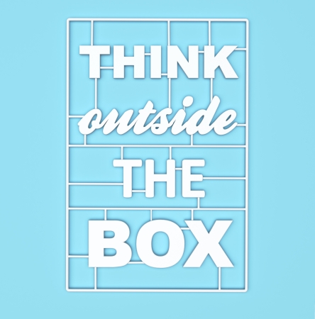 think outside the box construktorの写真素材