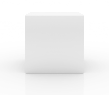 Blank box on white background