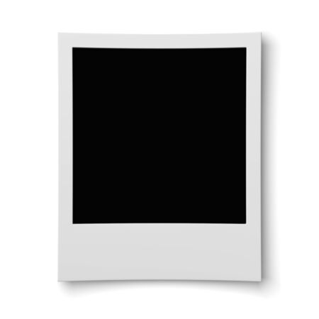 Blank photo isolated on whiteの写真素材
