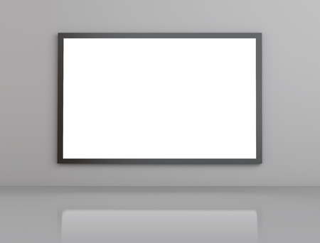 blank table card on wallの写真素材