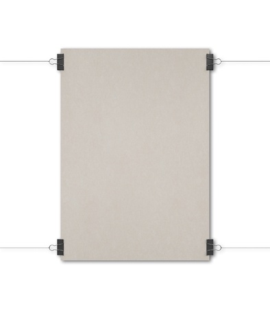 brown poster clips on white backgroundの写真素材