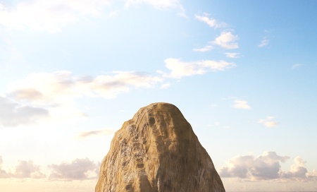 mountain peak in the sky
