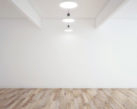 wooden parquet in room and lampの写真素材