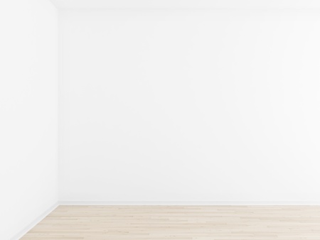 wooden parquet and corner in roomの写真素材