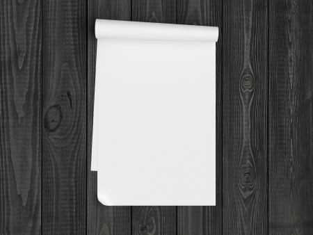 note pad on wood tableの写真素材