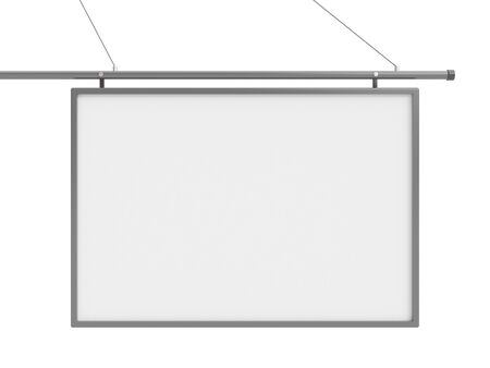 blank billboard on a white backgroundの写真素材
