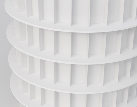 white abstract tower, 3d renderの写真素材