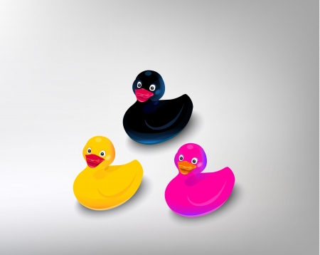 color duck isolated on white background.のイラスト素材