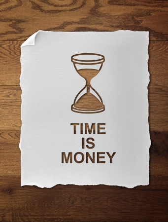 time is money drawing on posterの写真素材