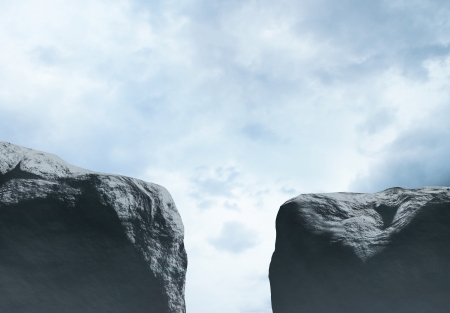 big abyss  on a sky backgroundの写真素材