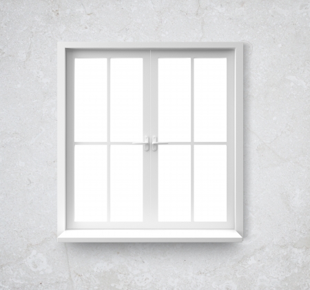 Window isolated on gray backgroundの写真素材