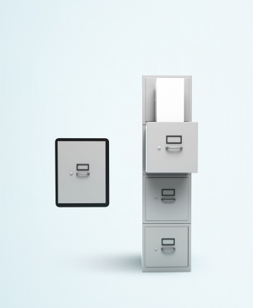 storage on the safe better than boxesの写真素材