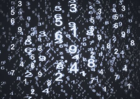 Grey background with digits. Technology conceptの写真素材