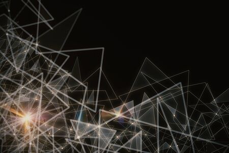 Abstract dark polygonal texture. 3D Rendering