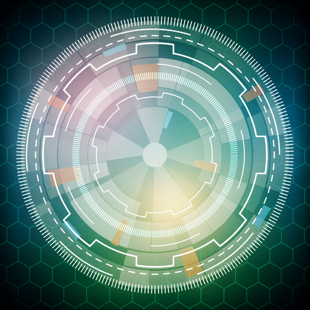 Abstract digital screen on dark background. Innovation concept. 3D Renderingの写真素材