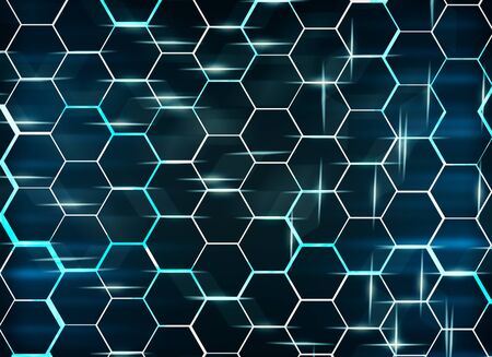 Creative hexagonal background. Technology concept. 3D Rendering