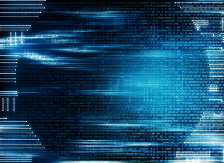 Abstract binary code, circuit and globe background. Technology, innovation and future concept. 3D Renderingの写真素材