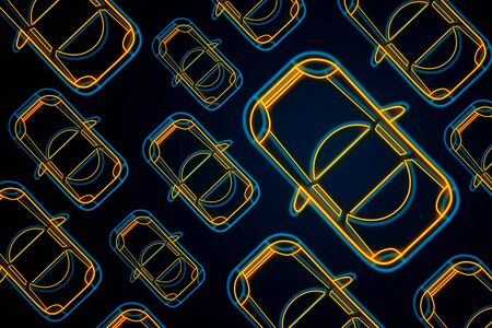 Abstract dark car pattern background. Transportation concept. 3D Renderingの写真素材