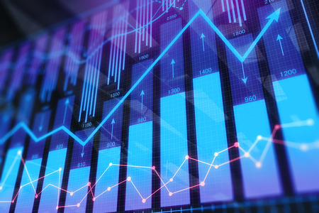 Abstract forex background. Investment and finance concept. 3D Rendering の写真素材