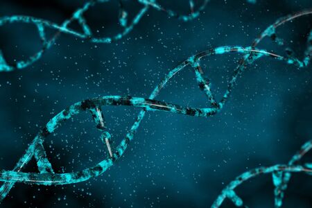 Creative DNA background. Medicine and technology concept. 3D Rendering 