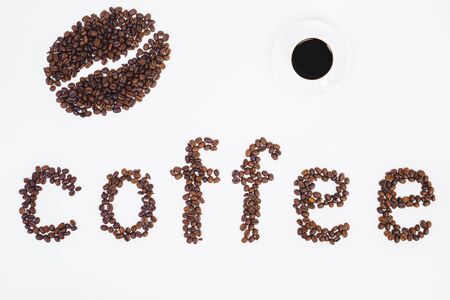 White coffee texture. Design, addiction, energy and lifestyle concept の写真素材