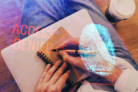 Concept of the future of security and password control through advanced technology.の写真素材